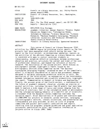 A Statement from the Research Library Committee Concludes the Narrative Report