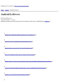 Android Leftovers