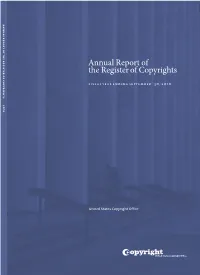Annual Report of the Register of Copyrights