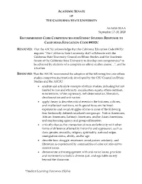 AS-3438-20/AA Recommended Core Competencies for Ethnic Studies