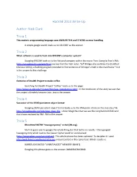 Hackim 2014 Write-Up Author: Nick Clark Trivia 1