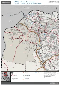 IRAQ - Ninewa Governorate Production Date : 23 December 2020 REFERENCE MAP Camps Location - As of December 2020