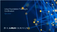 Linux Foundation Training & Certification