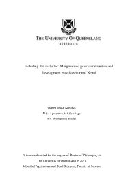 Marginalised Poor Communities and Development Practices in Rural Nepal