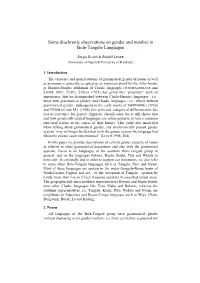 Some Diachronic Observations on Gender and Number in Bole-Tangale Languages