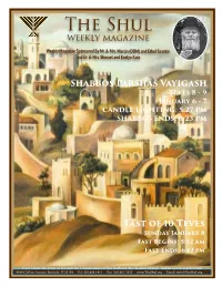 The Shul Weekly Magazine Weekly Magazine Sponsored by Mr