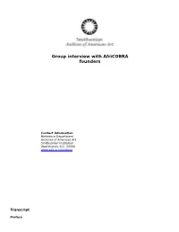 Group Interview with Africobra Founders