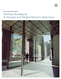 Wireless Broadband: a Versatile and Reliable Network Alternative in a Challenging Environment, Wireless Solutions Prove Their Value and Affordability