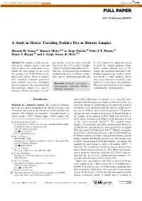 A Study in Mauve: Unveiling Perkin's Dye in Historic Samples