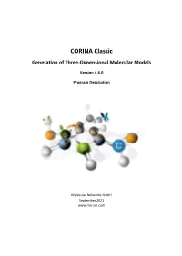 CORINA Classic Program Manual