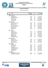 Entry List by NOC