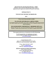 Intro to HCUP KID Database