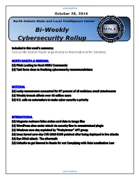 Bi-Weekly Cybersecurity Rollup