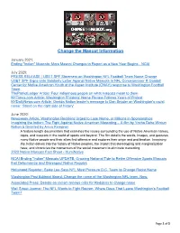 Change the Mascot Information