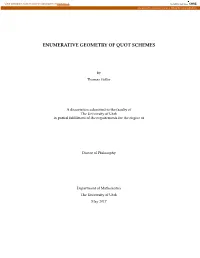 Enumerative Geometry of Quot Schemes