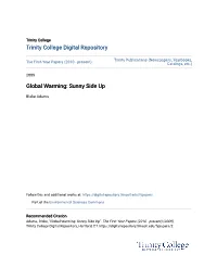 Global Warming: Sunny Side Up