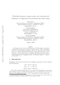 Polyhedral Geometry, Supercranks, and Combinatorial Witnesses of Congruences for Partitions Into Three Parts