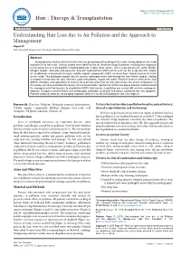 Rajput R (2015) Understanding Hair Loss Due to Air Pollution and the Approach to Management