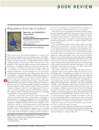 Robustness from Top to Bottom There Are Numerous References Listed at the End of the Book