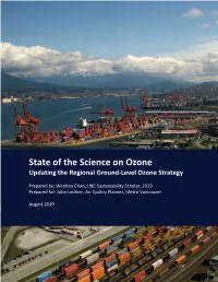 State of the Science on Ozone Updating the Regional Ground-Level Ozone Strategy