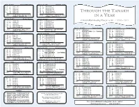 Through the Tanakh in a Year