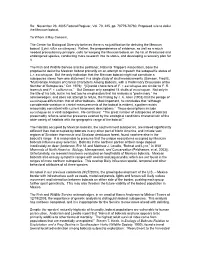 2005 Center Comments Against Delisting