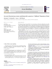 Accurate Boussinesq Oceanic Modeling with a Practical, В