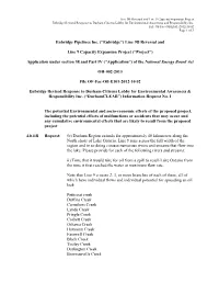 Enbridge Pipelines Inc. (“Enbridge”) Line 9B Reversal and Line 9 Capacity Expansion Project (“Project”) Application