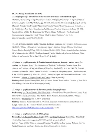 JKA918 Manga Studies (JB, VT2019) (1) Studying Manga: Introduction to the Research Field Inside and Outside of Japan JB (2007)