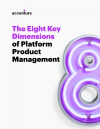 The Eight Key Dimensions of Platform Product Management