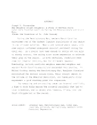 ABSTRACT Joseph D. Turrentine Why Neighbor Fought Neighbor: A
