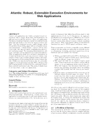 Atlantis: Robust, Extensible Execution Environments for Web Applications