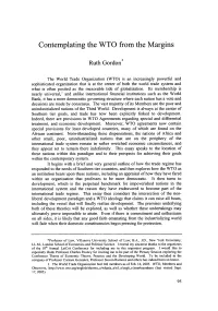 Contemplating the WTO from the Margins