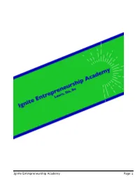Ignite Entrepreneurship Academy Page 1