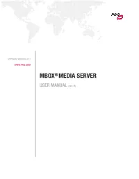 Mbox®Media Server User Manual