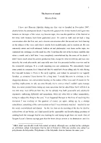 1 the Burrow of Sound Mladen Dolar I Have Met Huseyin Alptekin During