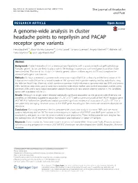 A Genome-Wide Analysis in Cluster Headache Points to Neprilysin And
