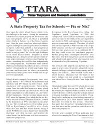A State Property Tax for Schools — Fix Or Nix?