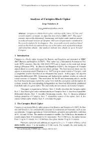 Analyses of Curupira Block Cipher