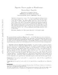 Bipartite Kneser Graphs Are Hamiltonian1