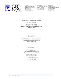 Immediate Response Action Status Report Barge B120