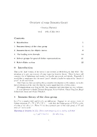 Overview of Some Iwasawa Theory