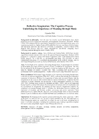 Reflective Imagination: the Cognitive Process Underlying the Experience of Meaning Through Music