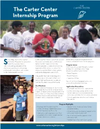 The Carter Center Internship Program