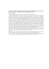 → Very Low-Grade Regional Metamorphism in Devonian