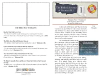 1- the Biblical Account of Creation SG