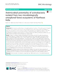 Antimicrobial Potentiality of Actinobacteria Isolated from Two