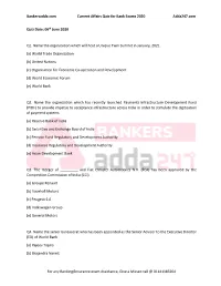 Bankersadda.Com Current Affairs Quiz for Bank Exams 2020 Adda247.Com