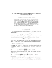 On Fourier Transforms of Radial Functions and Distributions