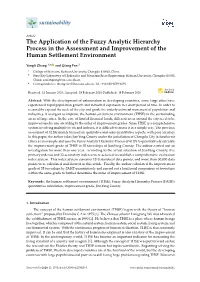 The Application of the Fuzzy Analytic Hierarchy Process in the Assessment and Improvement of the Human Settlement Environment